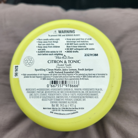 🆕️CITRON & TONIC 3 Wick Candle BBW NEW - Picture 6 of 7